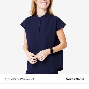 Figs scrub top size XS navy blue